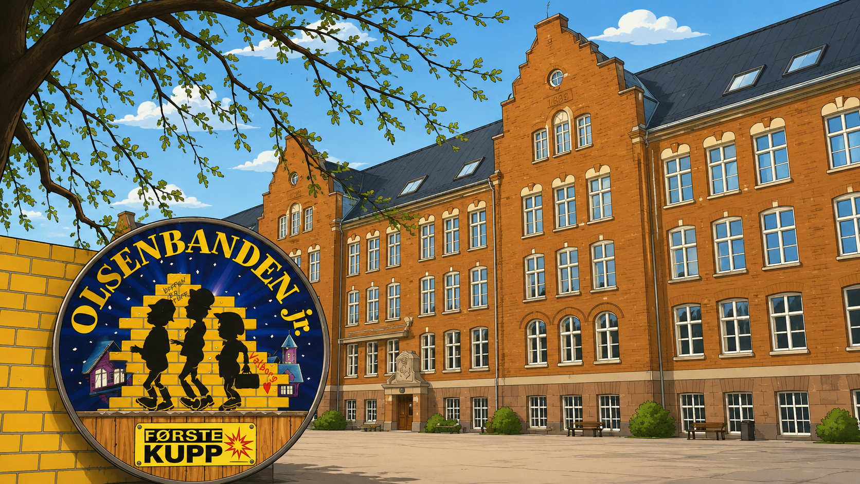 Olsenbanden jr. – Første kupp – Kampen skole